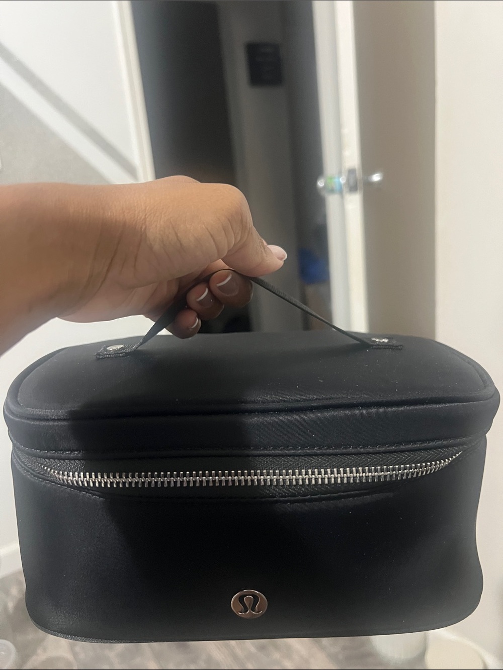 lululemon athletica Black Structured Travel Toiletry Case with Top Handle